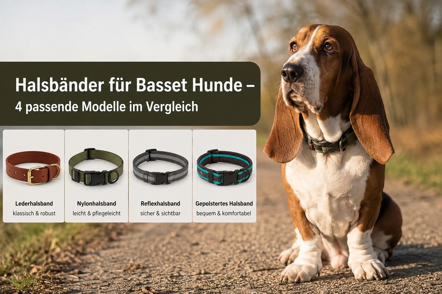 Halsbänder für Basset Hunde – 4 passende Modelle im Vergleich